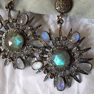 Siena Labradorite Moonstone Pave Earrings